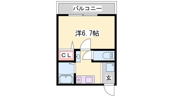 飾磨駅 徒歩22分 5階の物件間取画像